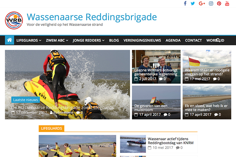 Website Wassenaarse Reddingsbrigade